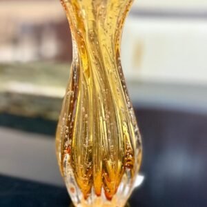 Vaso de vidro ambar