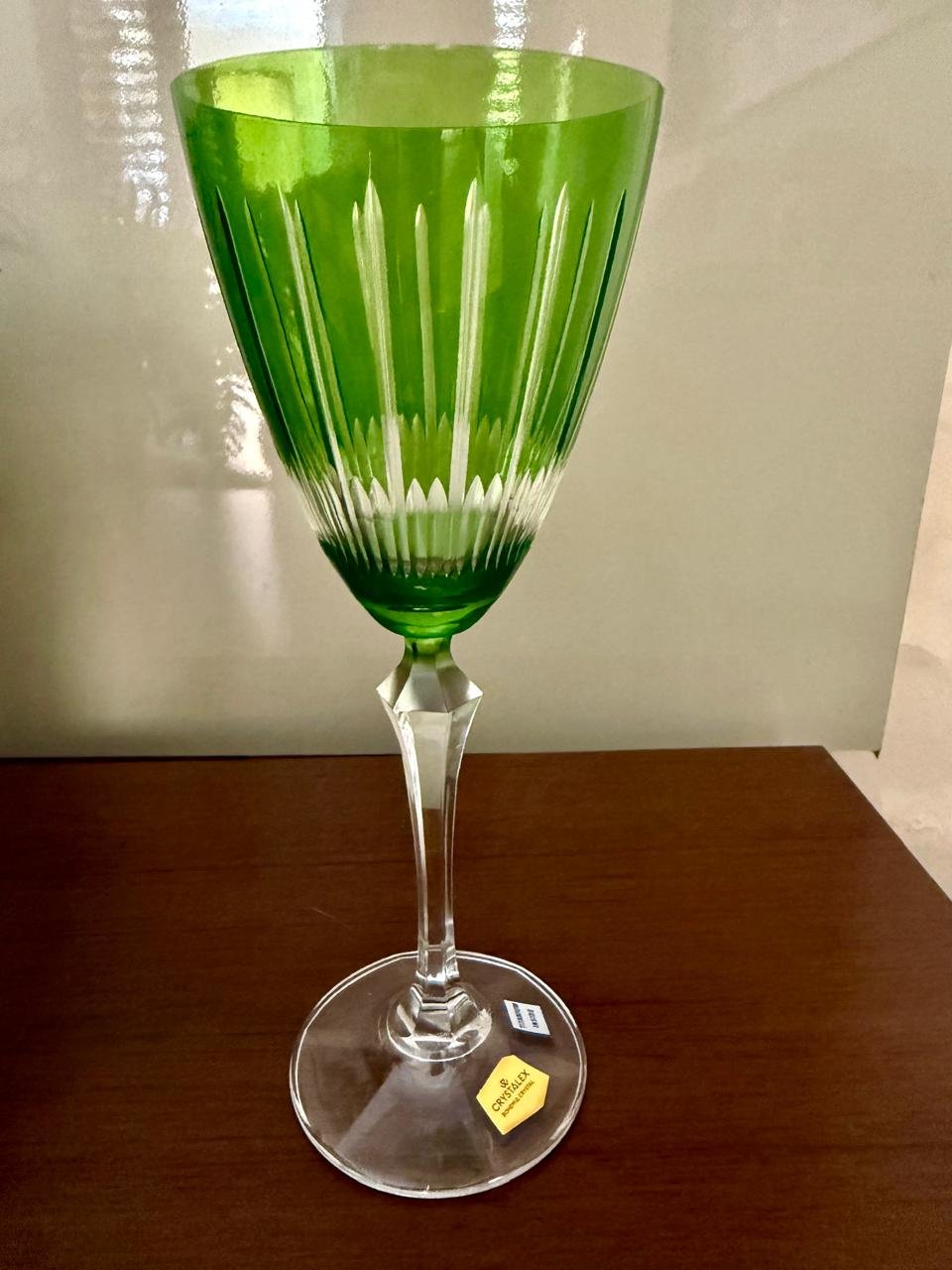 Taça cristal verde